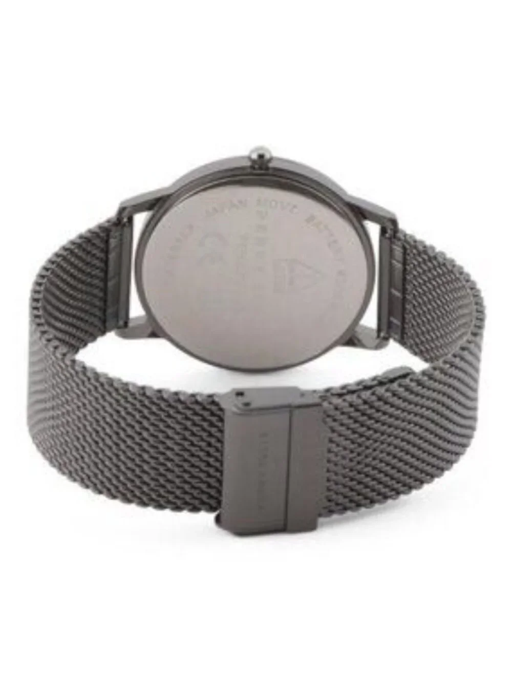 PERRY ELLIS Men's Gunmetal Mesh Strap Watch